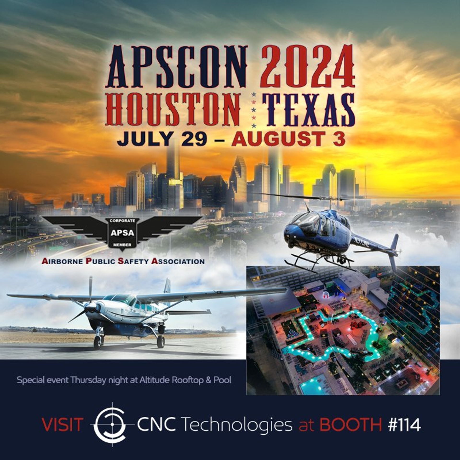 CNC Technologies will be live at APSCON 2024 in Houston, TX July 31 – August 2 at booth #114